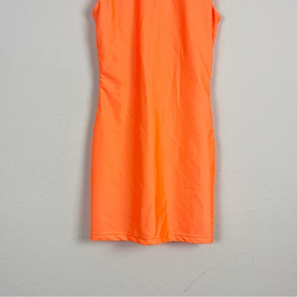 Effie Kats Anadi Neon Orange Mini Dress Size Medium - Picture 4 of 8